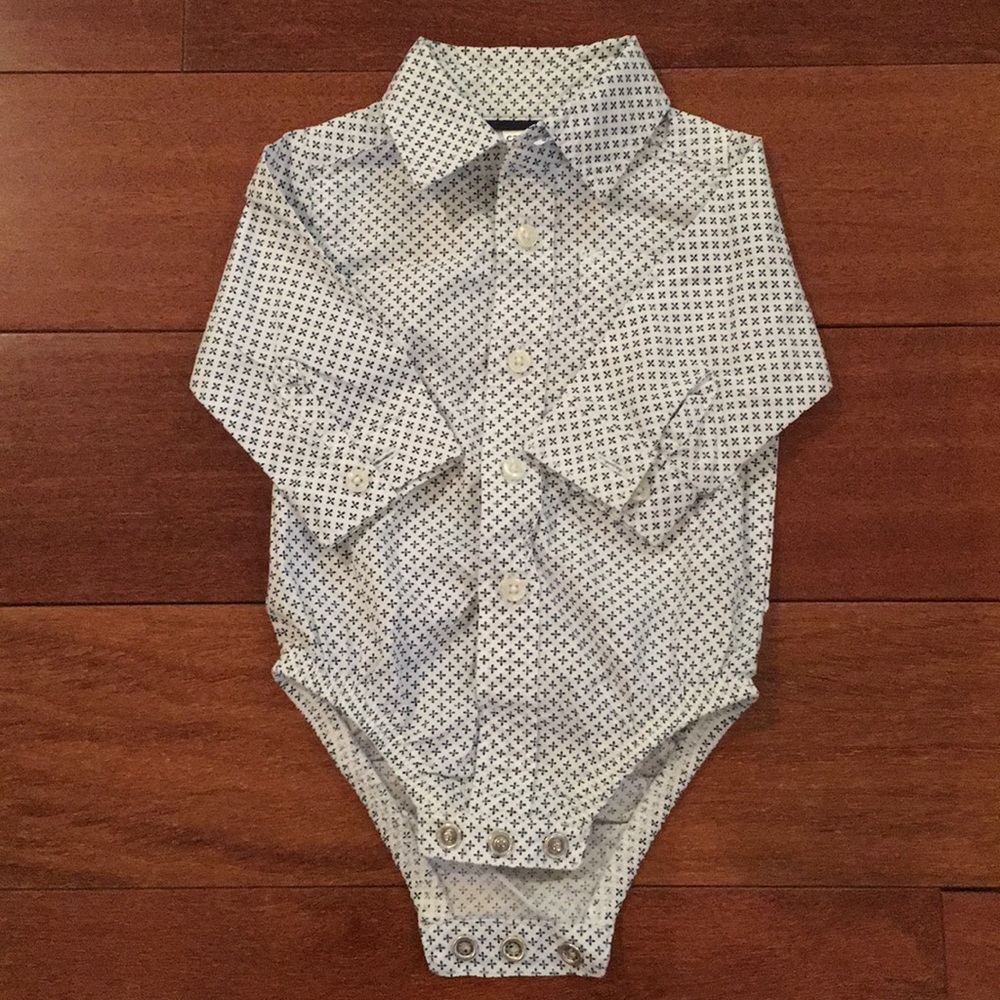 Baby bodysuit dress shirt